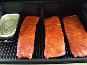 Started cooking the ribs.