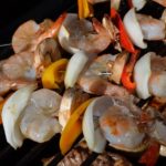 Grilled Shrimp and Vege Kabobs