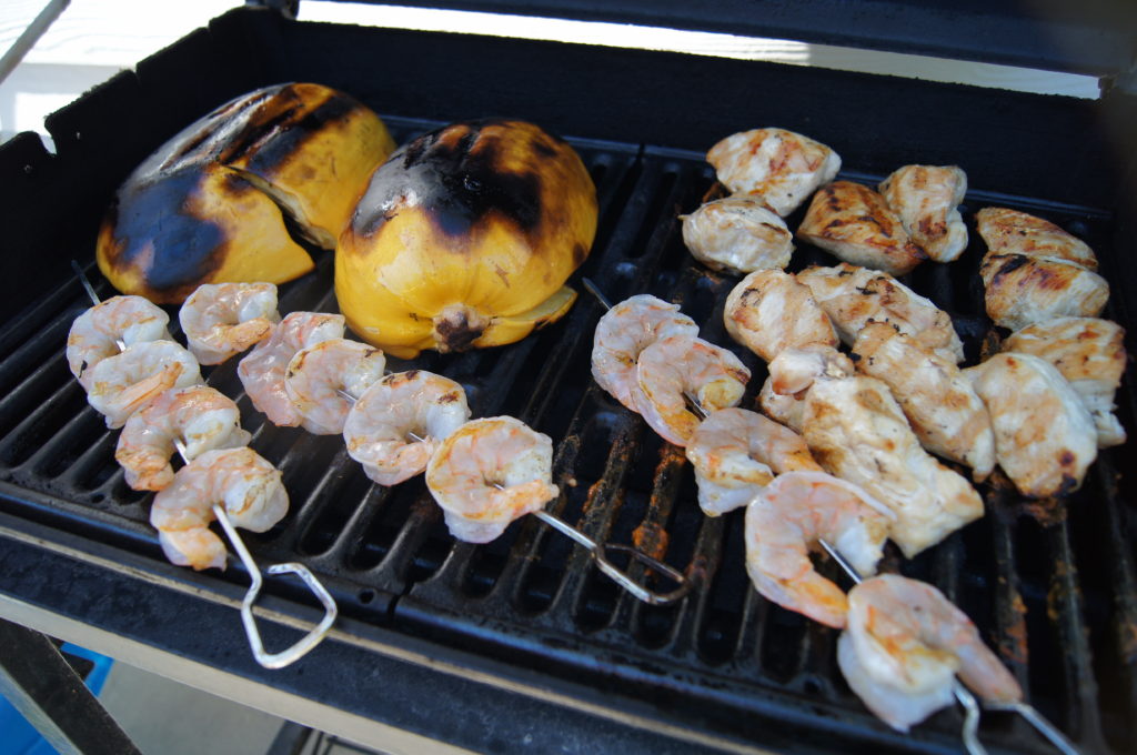 Grilling Spaghetti Squash Pad Thai from 3guysoutside.com