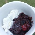 Chocolate Chip Cherry Chocolate Cobbler
