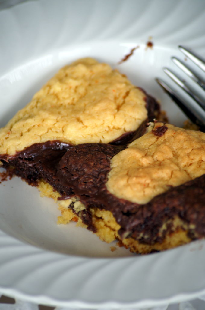 Fudgy Cake Bars Dessert Dutch Oven 3 Guys Outside